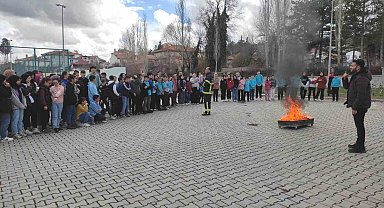 Hisarcık Seydi Resul İmam Hatip Ortaokulunda deprem ve yangın tatbikatı