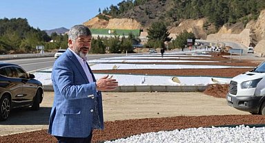 Ilıca girişinde peyzaj çalışmaları başladı