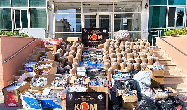 İskenderun'da kaçak tütün ve sigara operasyonu