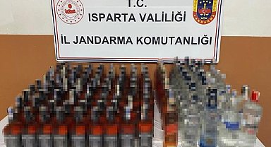 Isparta'da 123 litre kaçak alkol ele geçirildi