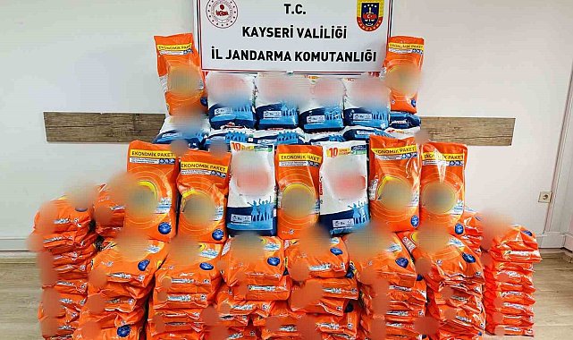Jandarmadan 'sahte temizlik malzemesi' operasyonu