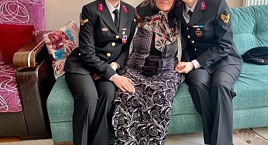 Jandarmadan şehit annesine ziyaret
