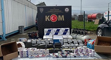 Kaçak tütün deposuna baskın