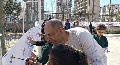 Kahramanmaraş'ta öğrenciler sulu boyayla iç dünyasını yansıttı