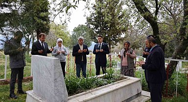 Karacasu'da şehit Kılıç mezarı başında anıldı