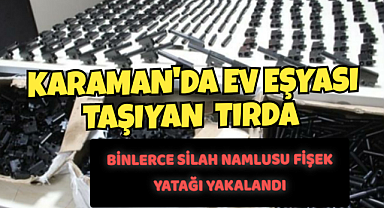 Karaman'da Bİnlerce tabanca namlusu ve fişek yatağı yakalandı