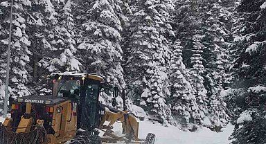 Kastamonu'da karla kapanan köy yolları ekiplerin çalışmasıyla ulaşıma açıldı