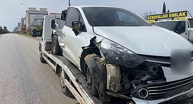 Kazada yaralanan anne kucağında çocukla gözyaşı döktü