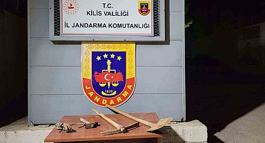 Kilis'te kaçak kazı yapan zanlı suçüstü yakalandı