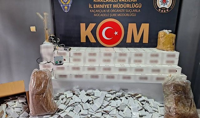 Kırklareli'nde kaçakçılık operasyonu: 57 bin makaron ele geçirildi