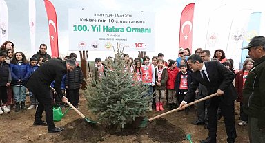 Kırklareli'nin il oluşunun 100. yılına özel hatıra ormanına fidan dikildi
