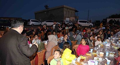 Kırsaldaki vatandaşlar iftarda bir araya geldi