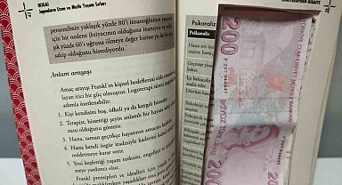 Kitabın arasına gizlenmiş 46 adet sahte banknot ele geçirildi