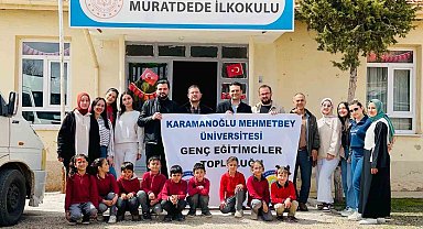 KMÜ öğrencilerinden köy okuluna kitap bağışı