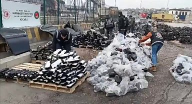 Kocaeli'de 90 milyon TL değerinde kaçak oto parçası ele geçirildi