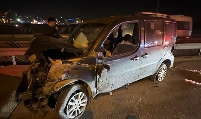 Kocaeli'de iki hafif ticari araç çarpıştı :1 yaralı