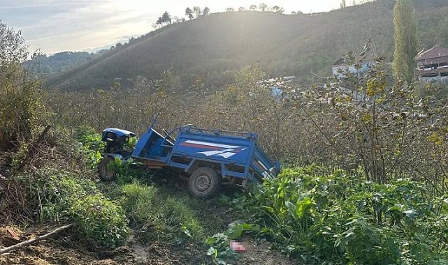 Kontrolden çıkan tarım aracı devrildi: 1 yaralı