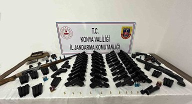 Konya'da jandarmadan silah kaçakçılarına operasyon