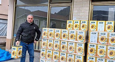 Köy muhtarı 250 kişiye sıvı yağ dağıttı