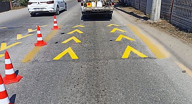 Köy yollarında önce yaya çizgisi