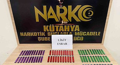Kütahya'da otobüs yolcusu likit esrarla yakalandı