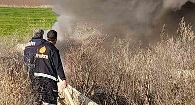 Lastik yangını çevre kirliliğine neden oldu