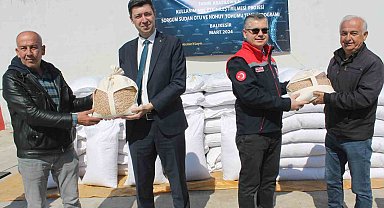 Manyaslı üreticiye hibe nohut tohumu dağıtıldı