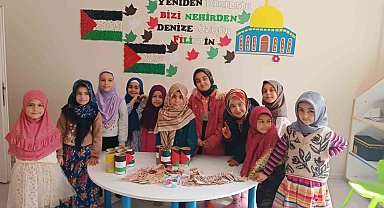Mardinli çocuklarından Gazze'ye anlamlı destek