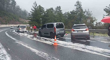 Marmaris'te yağışlar kazaları da beraberinde getirdi