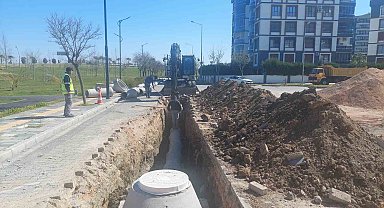 MASKİ'den kısmi yağmursuyu hattı döşeme çalışması
