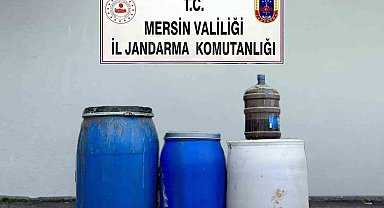 Mersin'de 210 litre sahte içki ele geçirildi