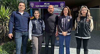 Milas'ta emniyet ekipleri kadınların günlerini kutladı