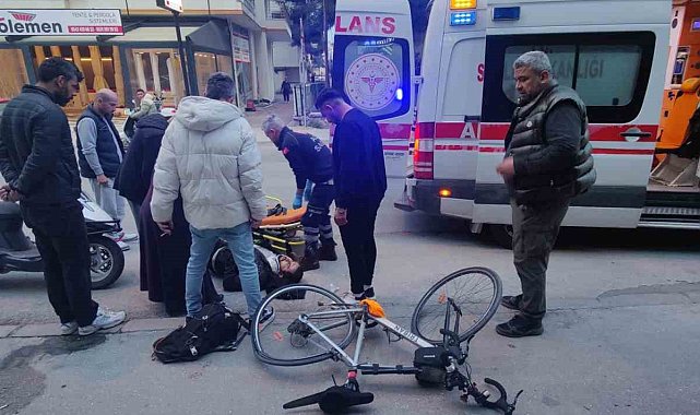 Milas'ta otomobil bisiklete çarptı: 1 yaralı