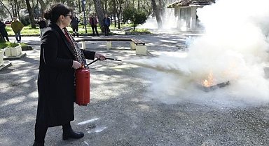 Muğla Sağlık İl Müdürlüğü'nde yangın tatbikatı yapıldı
