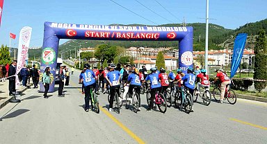 Muğla'da okul sporları bisiklet yarışı düzenlendi
