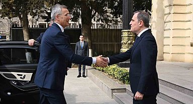 NATO Genel Sekreteri Stoltenberg, Azerbaycan Dışişleri Bayramov'la görüştü