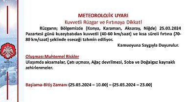 Niğde Valiliği uyardı!