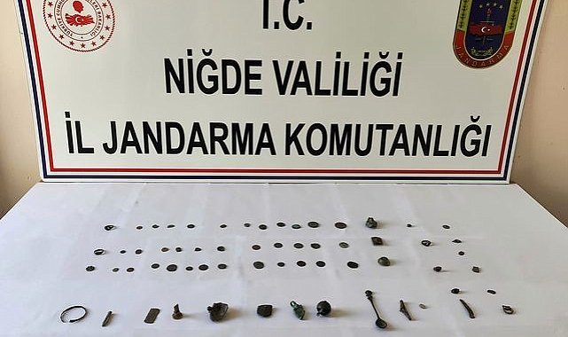 Niğde'de 75 tarihi obje ele geçirildi