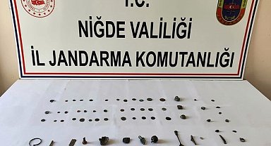 Niğde'de 75 tarihi obje ele geçirildi