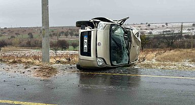 Olumsuz hava kazaya neden oldu: 1 yaralı