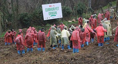 Ordu'da 5 bin fidan toprakla buluşturuldu
