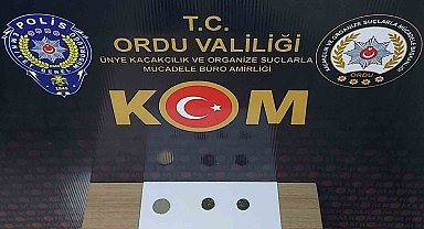 Ordu'da 7 adet sikke ele geçirildi