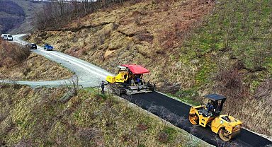 Ordu'da sıcak asfalt çalışmaları sürüyor