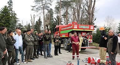 Orman yangınlarına karşı tatbikat