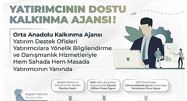 Orta Anadolu Kalkınma Ajansı yatırım ve yatırımcının yanında