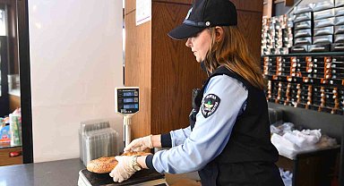 Osmangazi zabıtasından pide gramajı denetimi