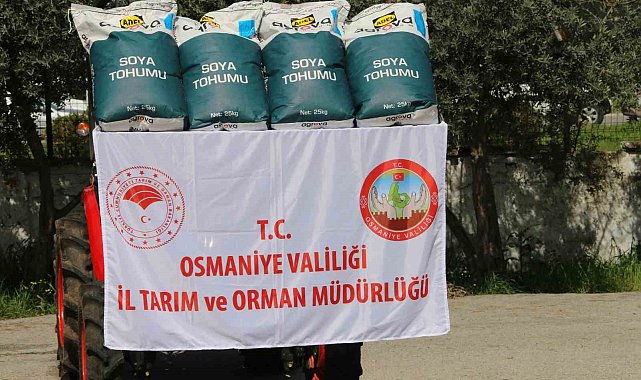 Osmaniye'de çiftçilere soya tohumu desteği