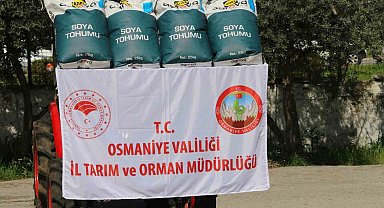 Osmaniye'de çiftçilere soya tohumu desteği