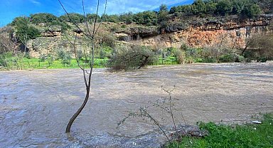 Osmaniye'de şiddetli yağışla birlikte derelerin debisi yükseldi