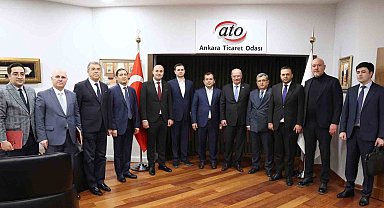 Özbekistan Ticaret ve Sanayi Odası Başkanı Vahabov, ATO Başkanı Baran'ı ziyaret etti